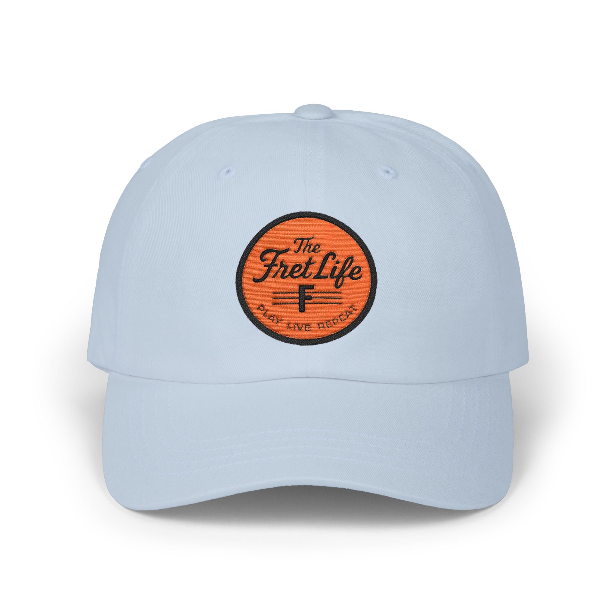 Printify Hats Light Blue / One size 'The Fret Life' Embroidered Patch Guitar Lifestyle Hat