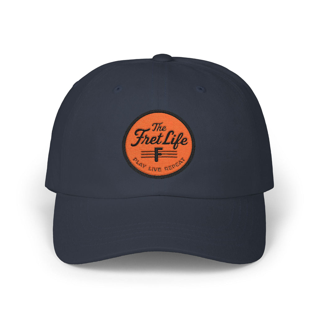 Printify Hats Navy / One size 'The Fret Life' Embroidered Patch Guitar Lifestyle Hat