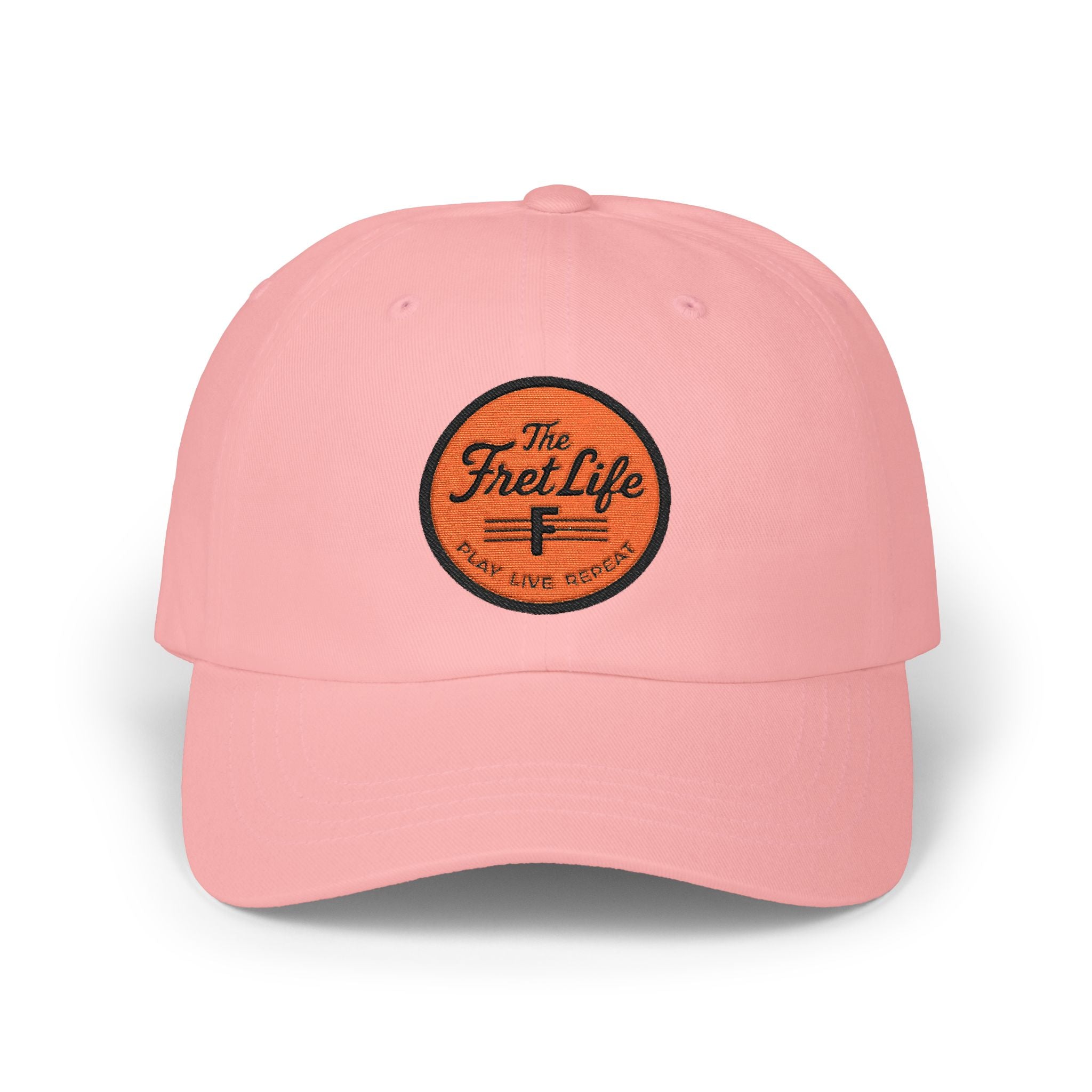 Printify Hats Pink / One size 'The Fret Life' Embroidered Patch Guitar Lifestyle Hat