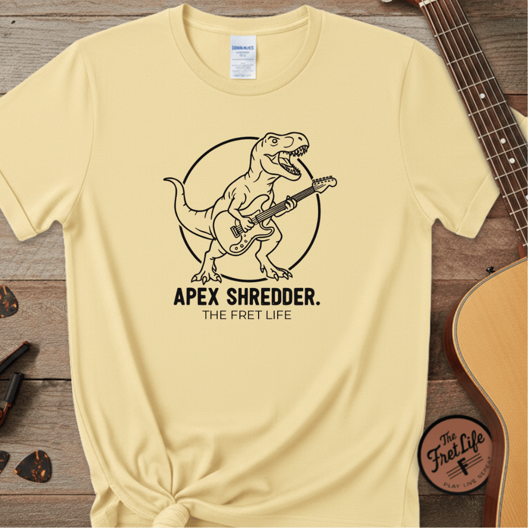 Printify T-Shirt Banana / S Apex Shredder – The King of the Fretboard Tee