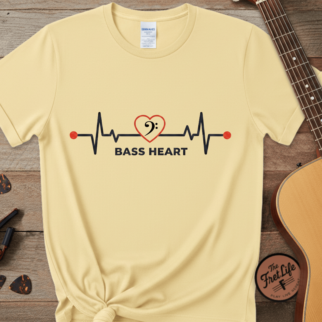 Printify T-Shirt Banana / S Bass Heart Premium Graphic Tee