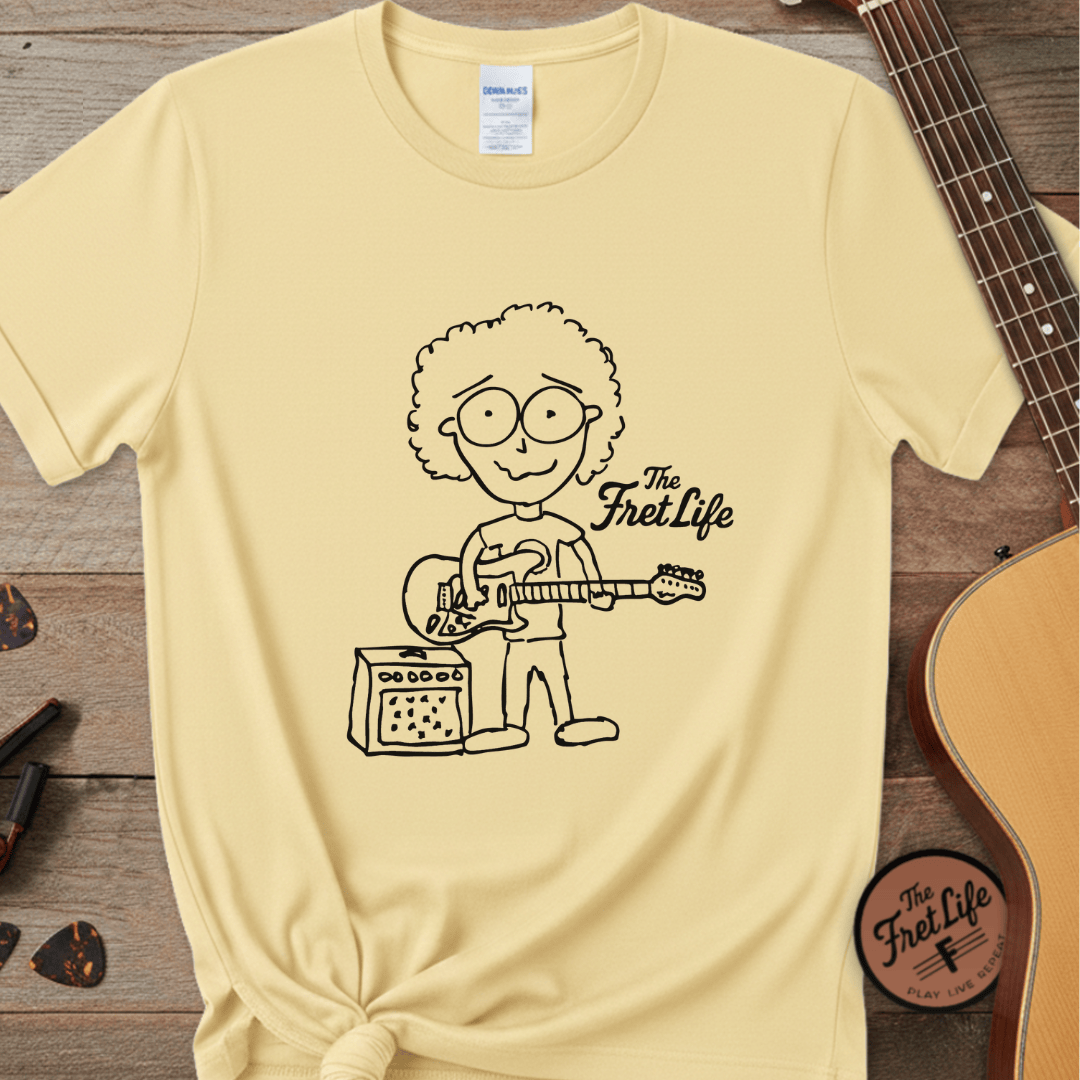 Printify T-Shirt Banana / S "Electric Eyeball Rocker" Tee: Unplugged & Unhinged Guitarist Graphic