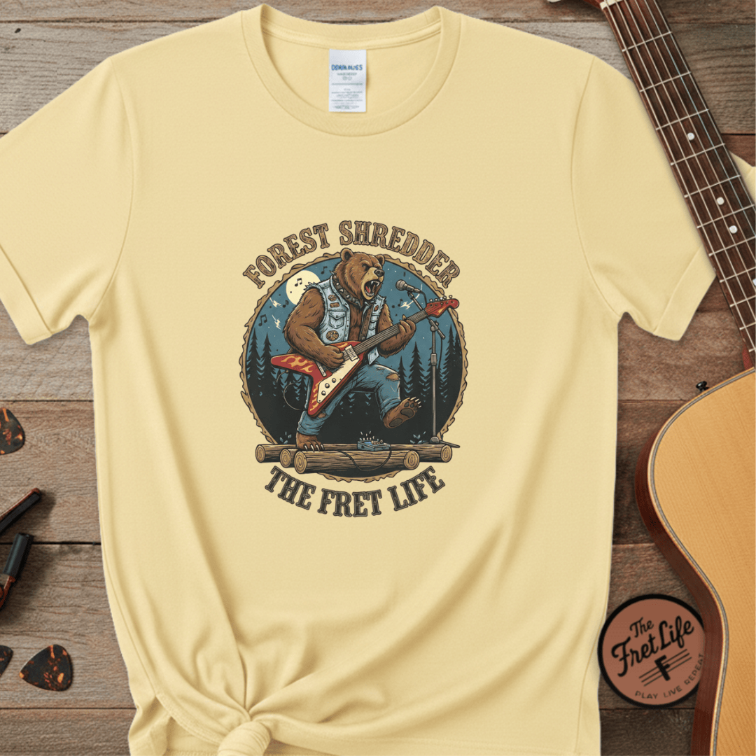 Printify T-Shirt Banana / S Forest Shredder: The Bear Rocker T-Shirt