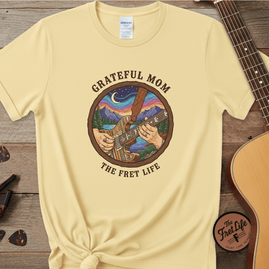 Printify T-Shirt Banana / S Grateful Mom: Night Jam Fret Life T-Shirt