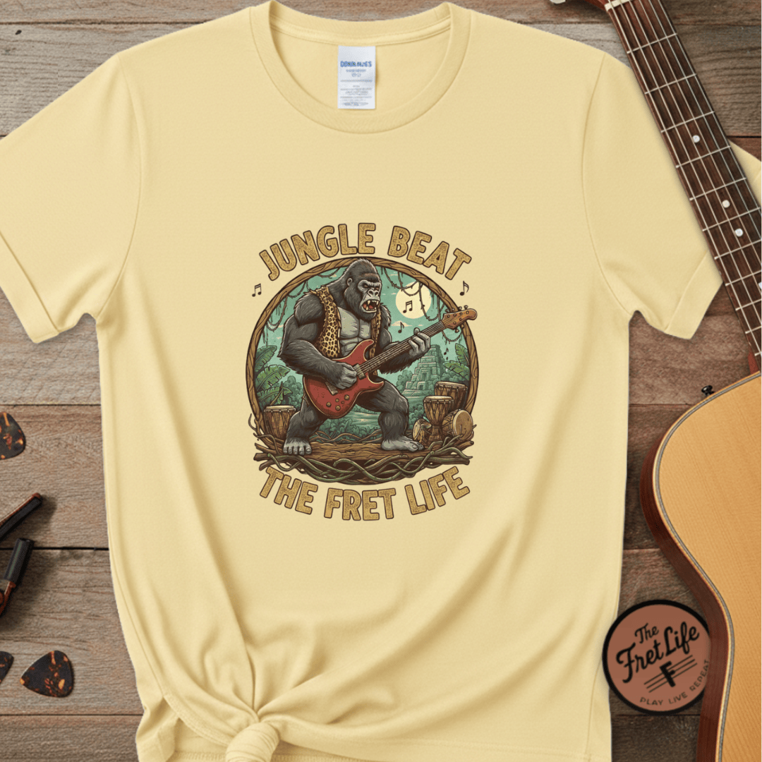 Printify T-Shirt Banana / S Jungle Beat: The Gorilla Guitarist Tee