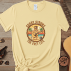 Printify T-Shirt Banana / S Sunny Strums: Golden Retriever Acoustic Serenade Tee