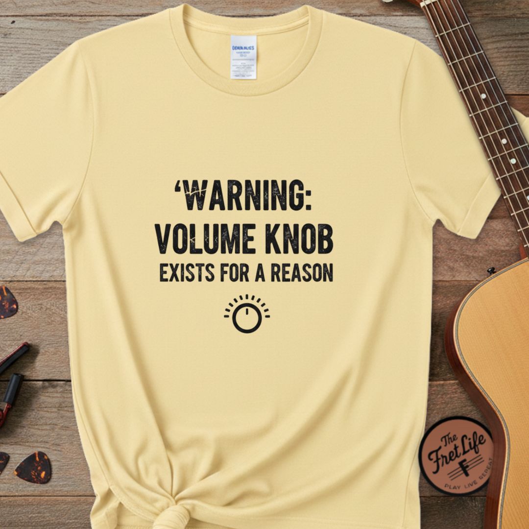 Printify T-Shirt Banana / S "Volume Knob Warning" Premium Tee