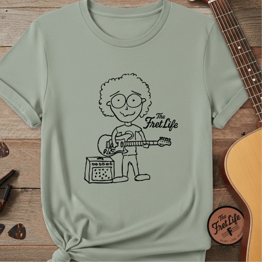 Printify T-Shirt Bay / S "Electric Eyeball Rocker" Tee: Unplugged & Unhinged Guitarist Graphic