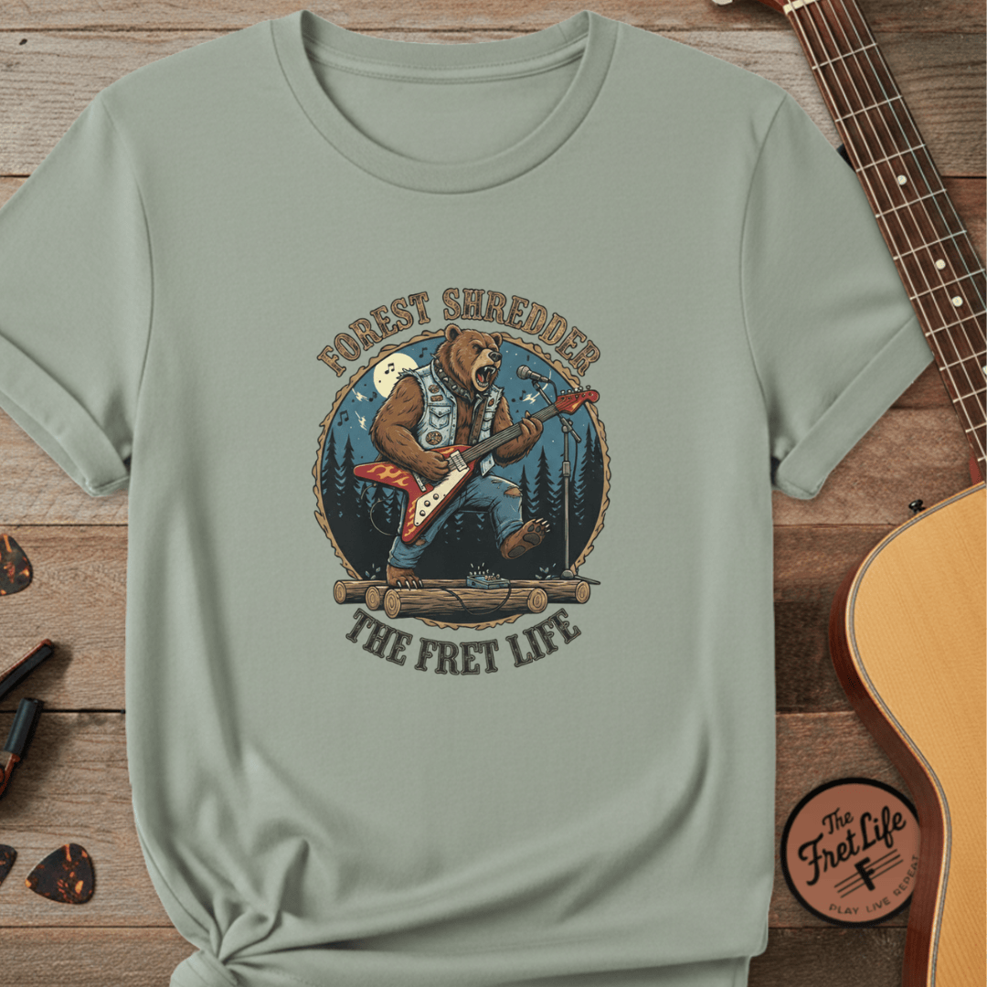 Printify T-Shirt Bay / S Forest Shredder: The Bear Rocker T-Shirt