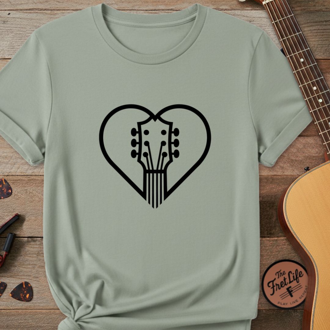 Printify T-Shirt Bay / S Guitar Heartbeat | Premium T-Shirt