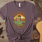 Printify T-Shirt Berry / S Swamp Blues: Ribbitin' Riffs Fret Life Tee