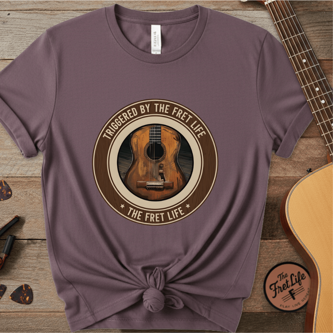 Printify T-Shirt Berry / S Triggered By The Fret Life T-Shirt | Willie Apparel