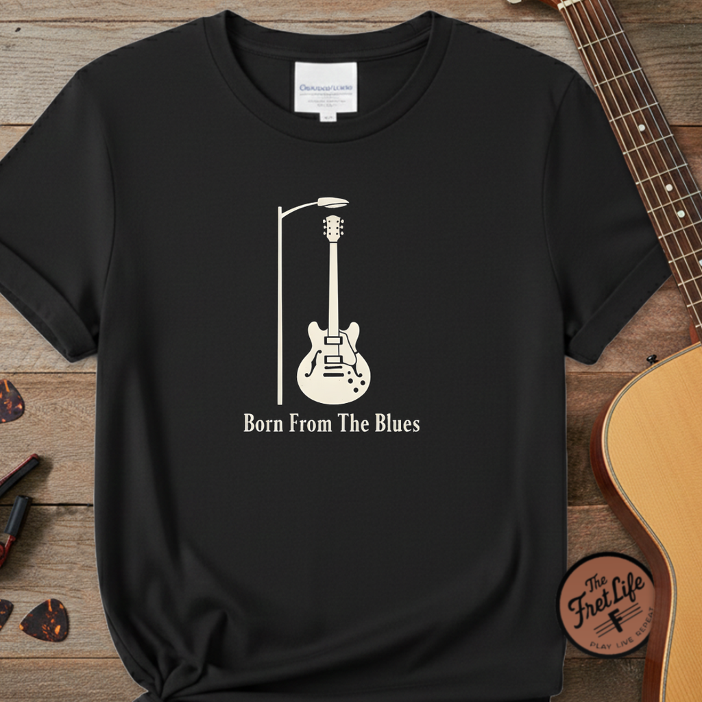 Printify T-Shirt Black / S "Born From The Blues" Premium Tee