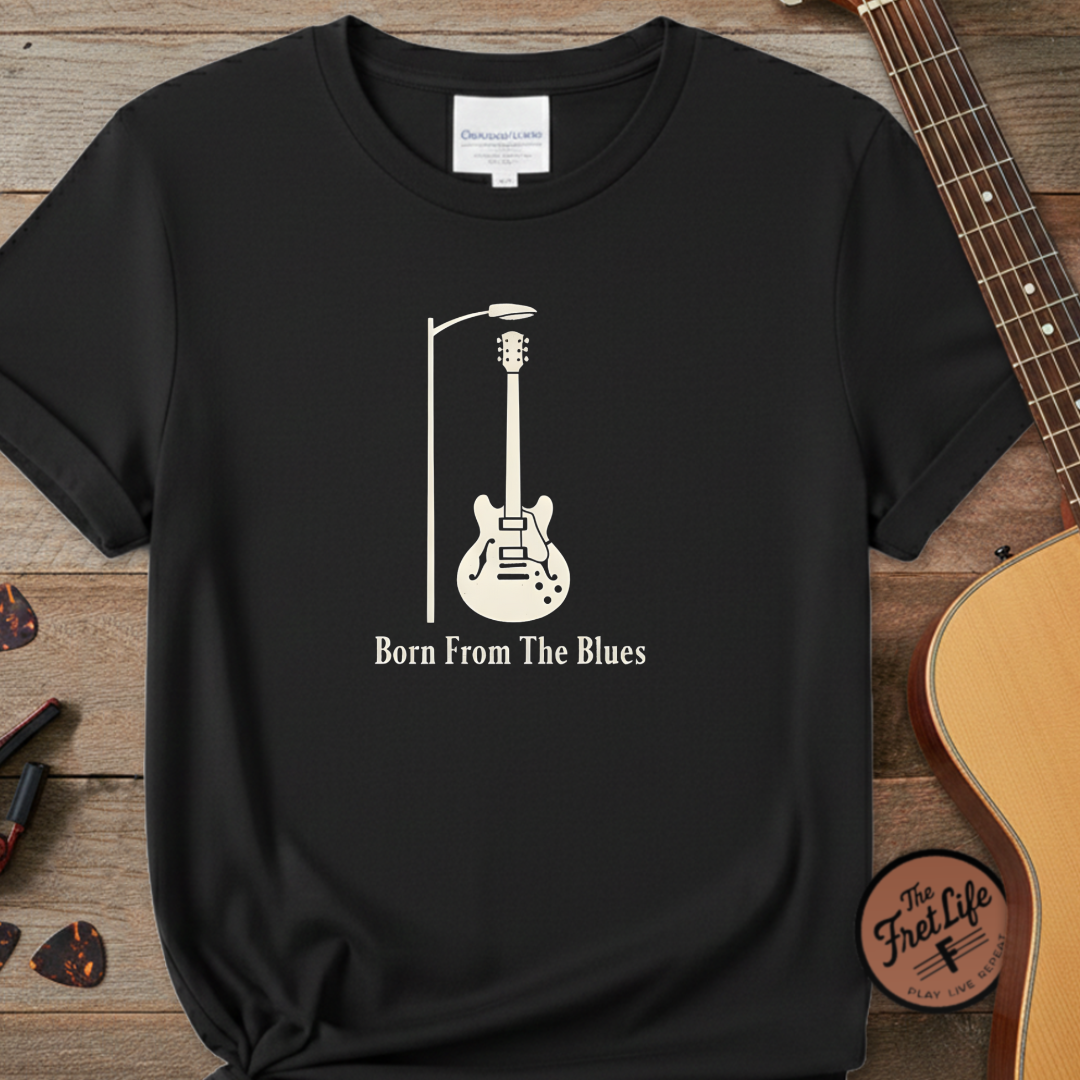 Printify T-Shirt Black / S "Born From The Blues" Premium Tee