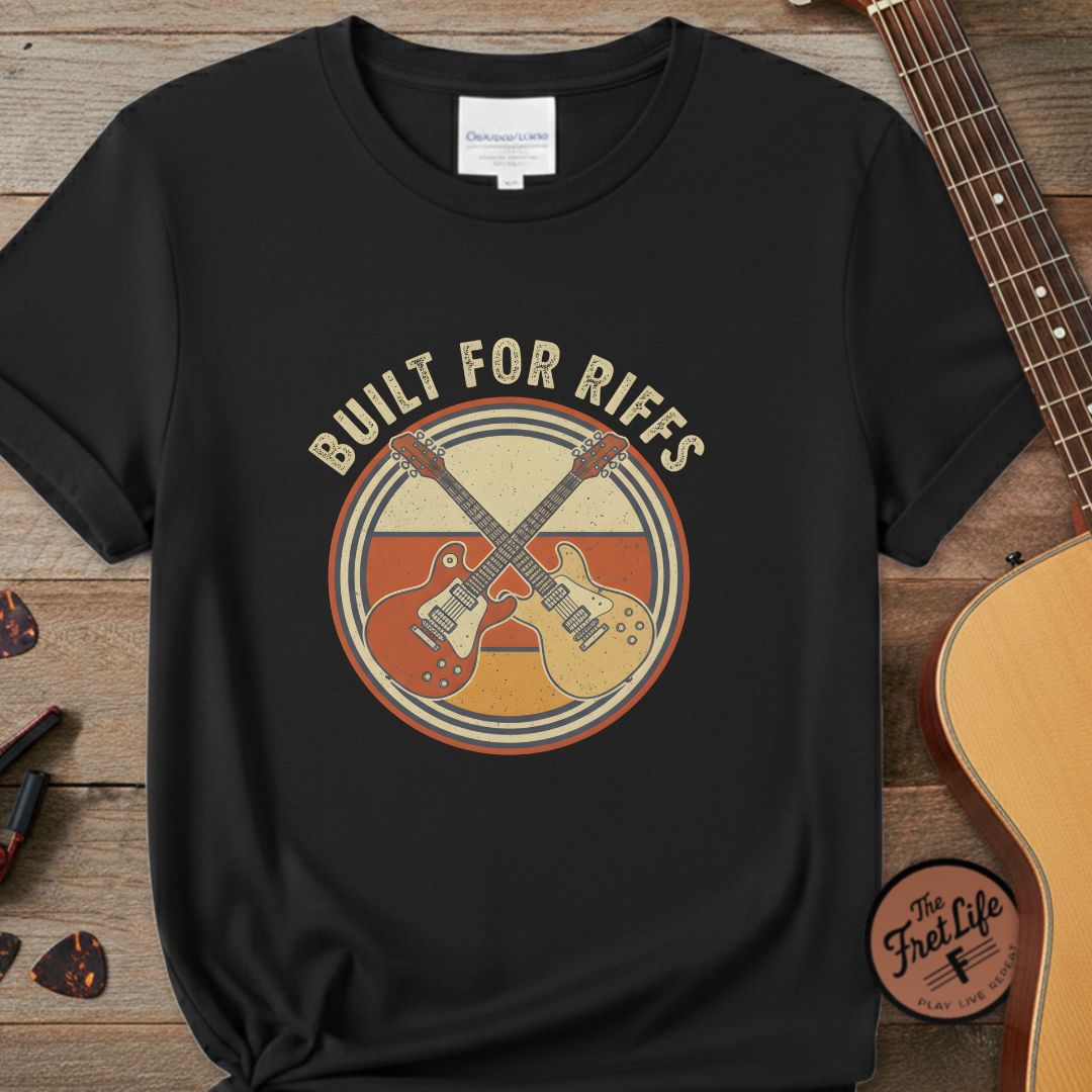 Printify T-Shirt Black / S Built for Riffs | Premium T-Shirt