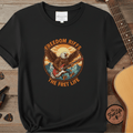 Printify T-Shirt Black / S Freedom Riffs: The Eagle's Patriotic Shred Fret Life Tee