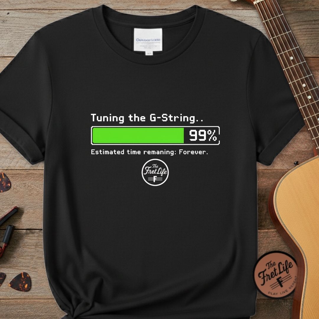 Printify T-Shirt Black / S Infinite Tuning: The G-String Struggle T-Shirt