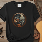 Printify T-Shirt Black / S Living The Blues - Fret Life Edition Tee