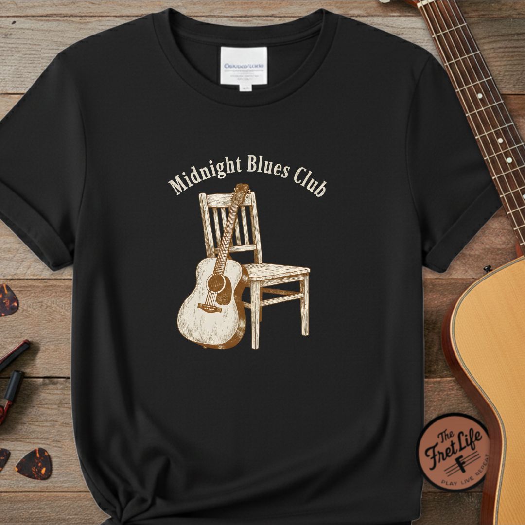 Printify T-Shirt Black / S "Midnight Blues Club" Premium Tee