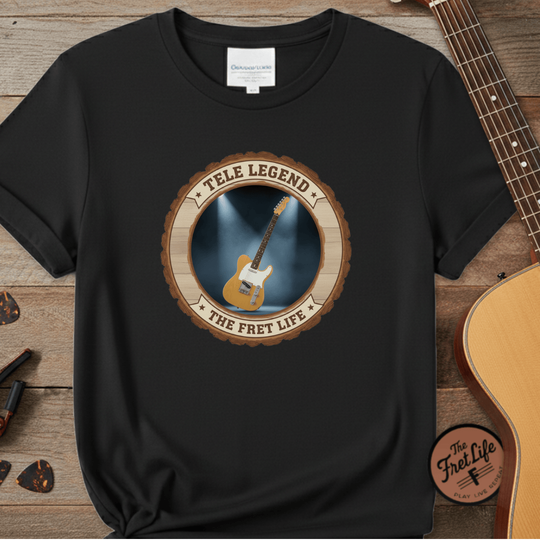 Printify T-Shirt Black / S Tele Legend Tee | Fender Telecaster Twang Electric Guitar Shirt