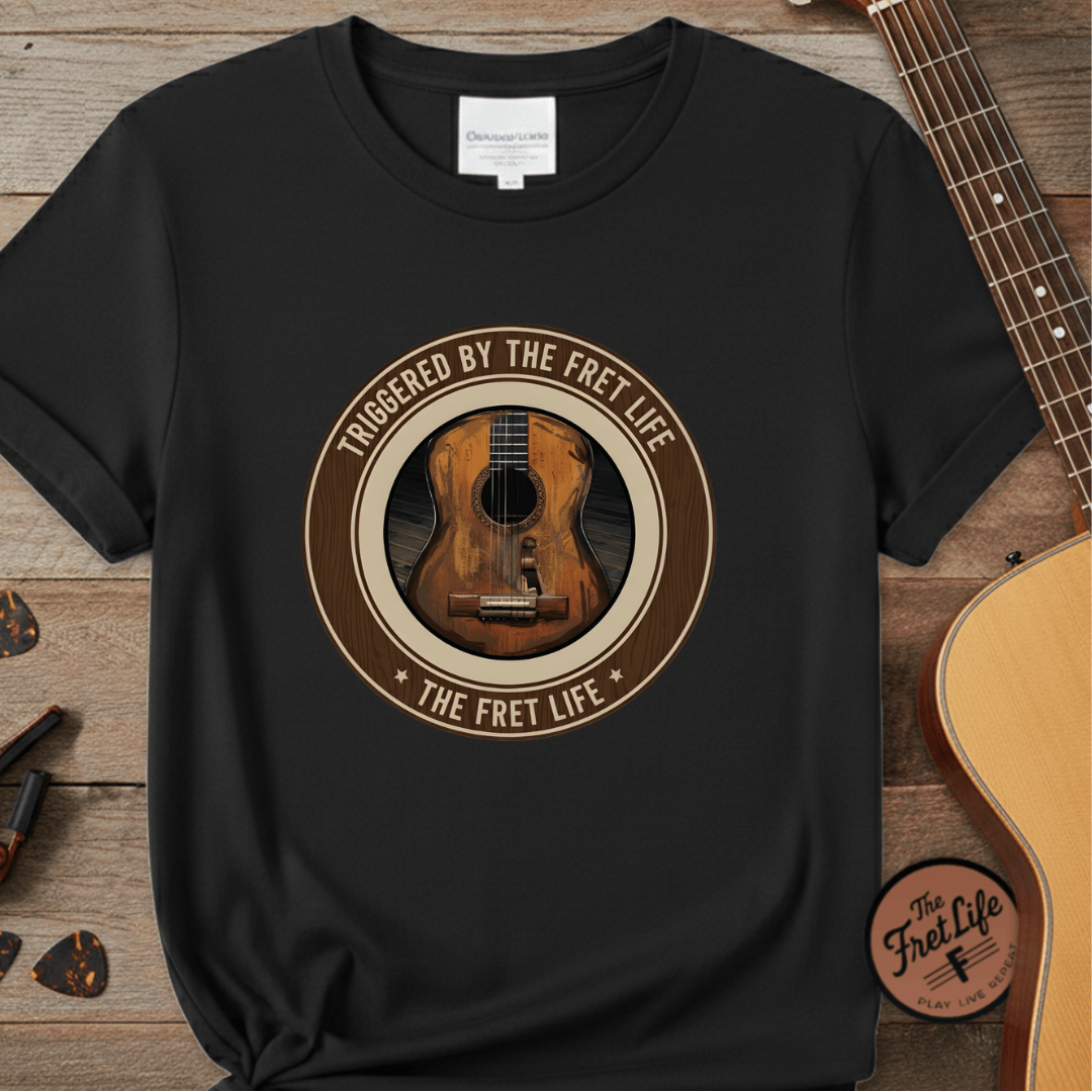 Printify T-Shirt Black / S Triggered By The Fret Life T-Shirt | Willie Apparel