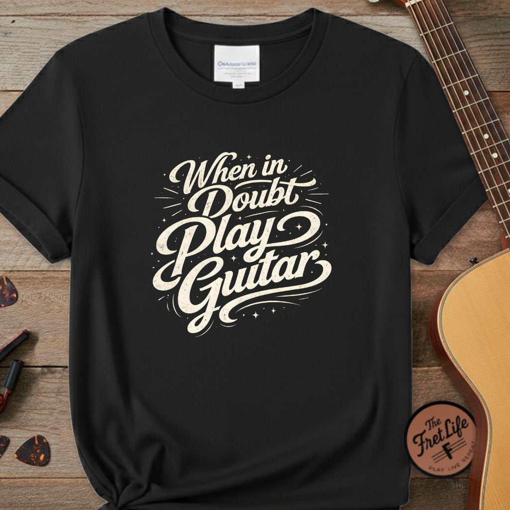 Printify T-Shirt Black / S When in Doubt Play Guitar | Premium T-Shirt