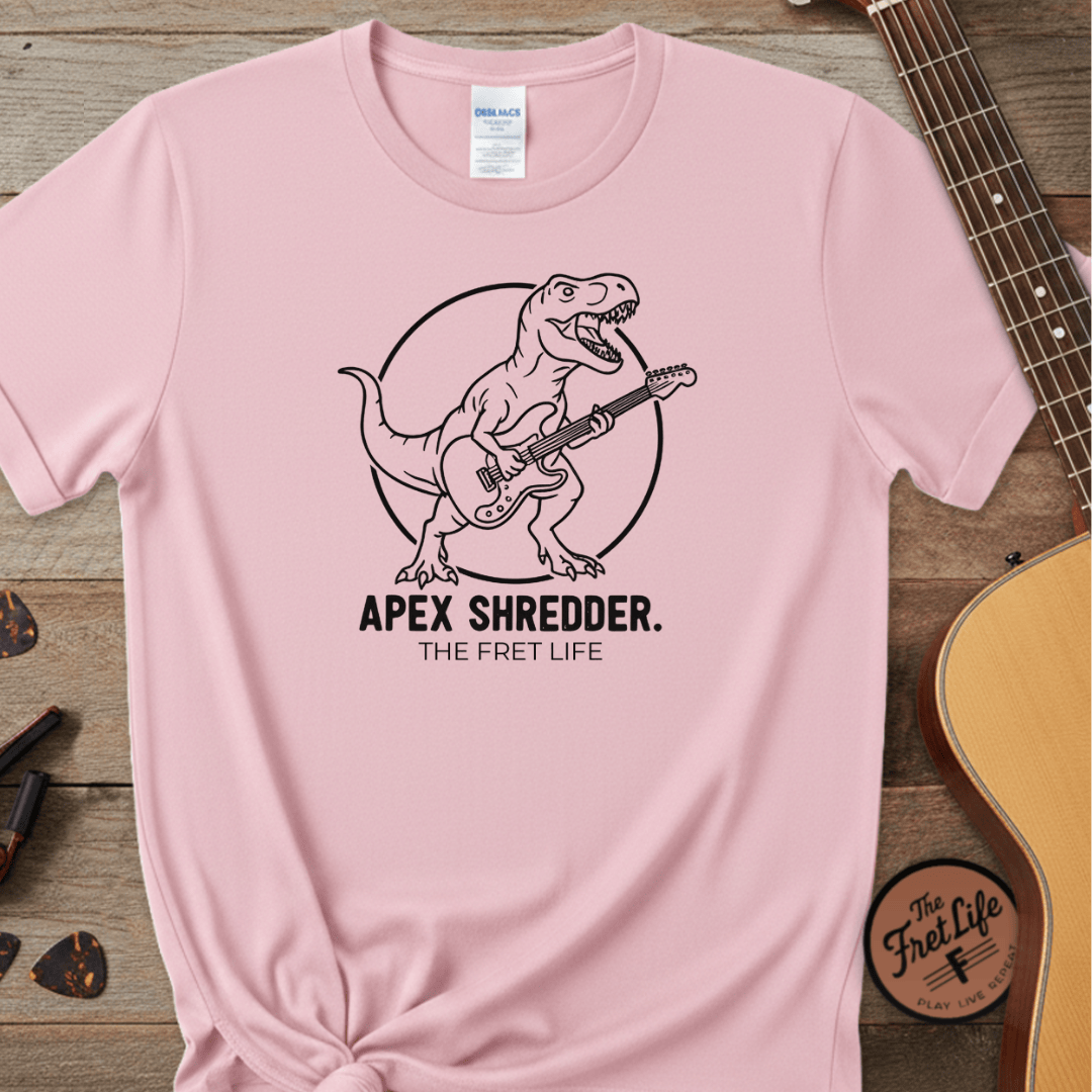 Printify T-Shirt Blossom / S Apex Shredder – The King of the Fretboard Tee