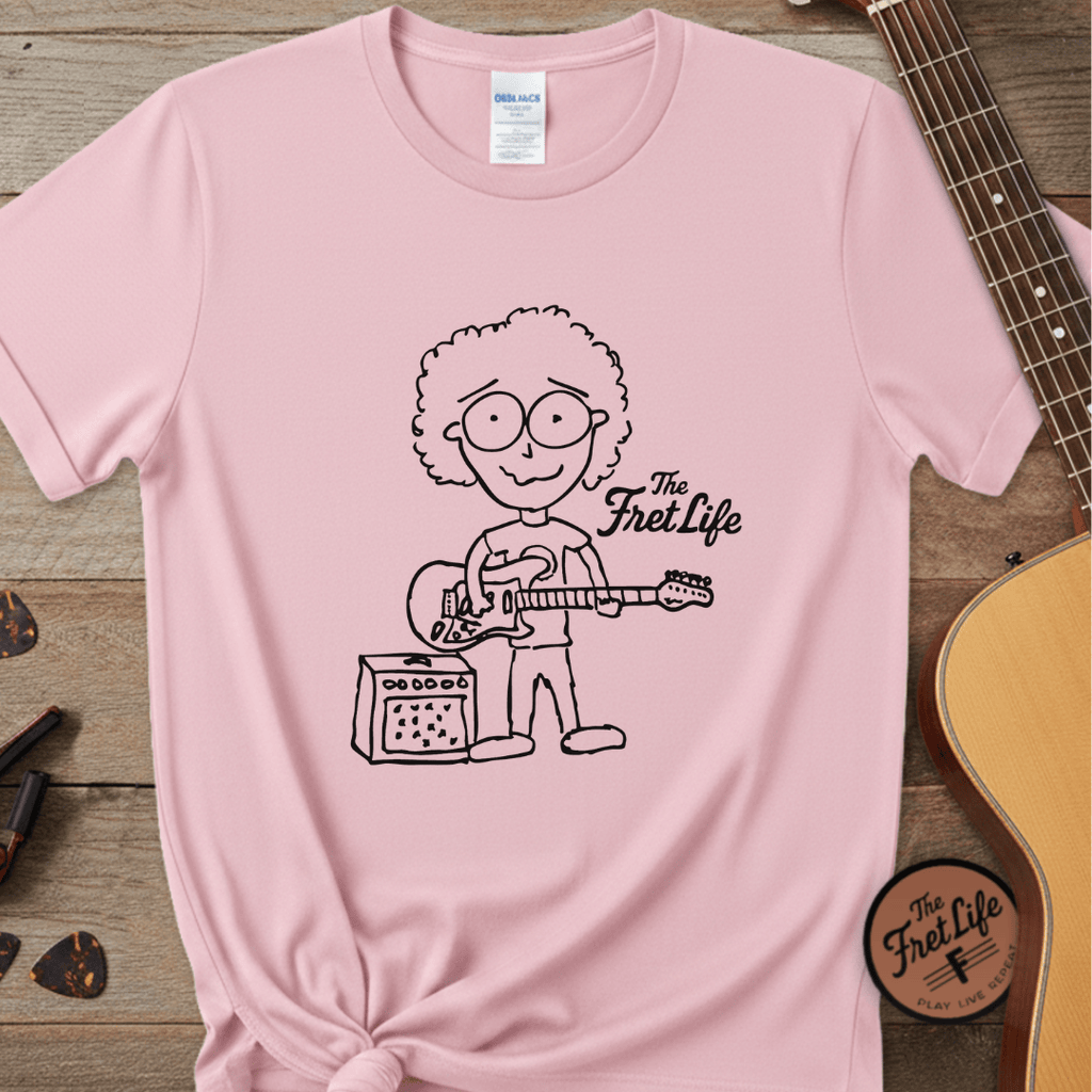 Printify T-Shirt Blossom / S "Electric Eyeball Rocker" Tee: Unplugged & Unhinged Guitarist Graphic