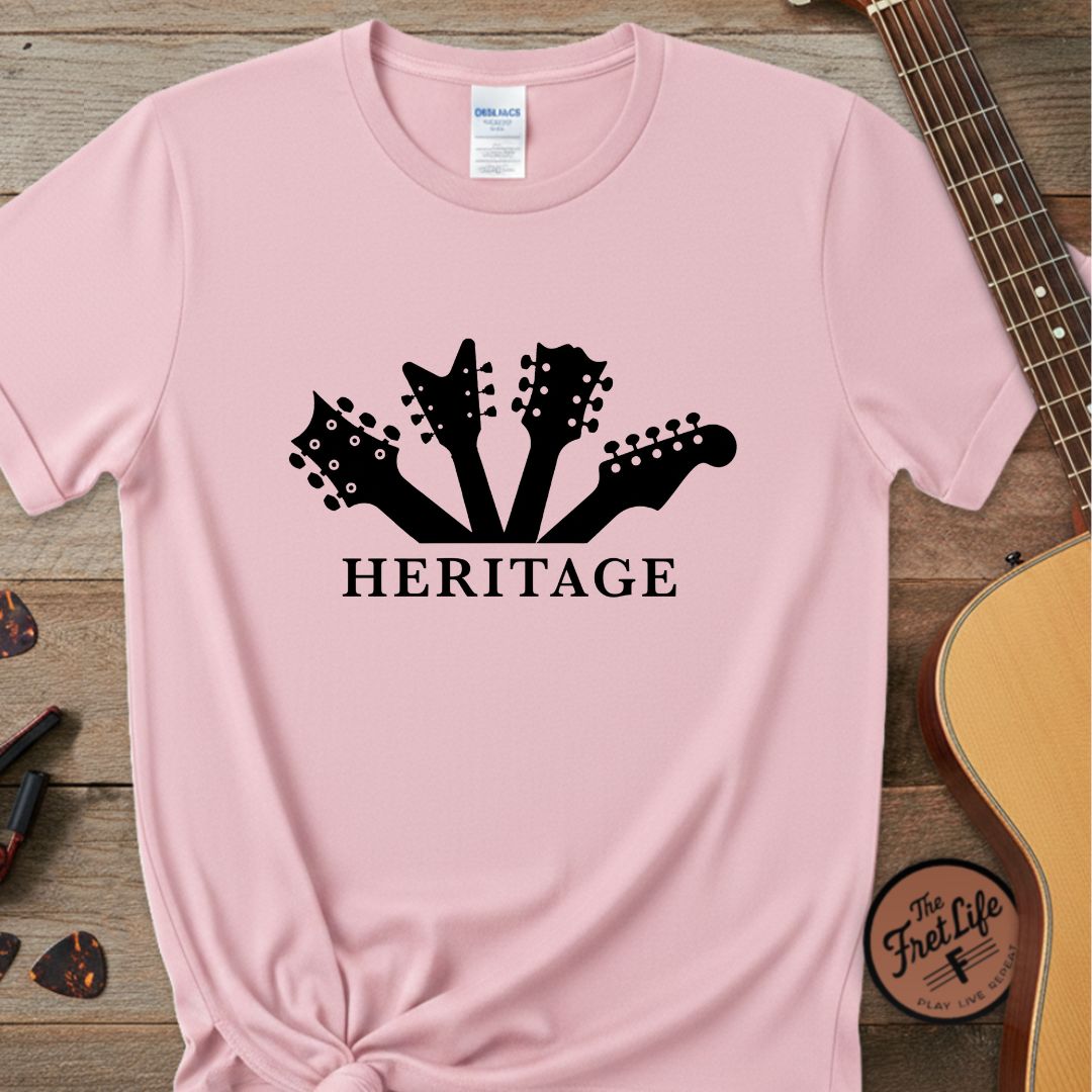 Printify T-Shirt Blossom / S Fret Life Heritage: Vintage Headstock Aesthetic T-Shirt