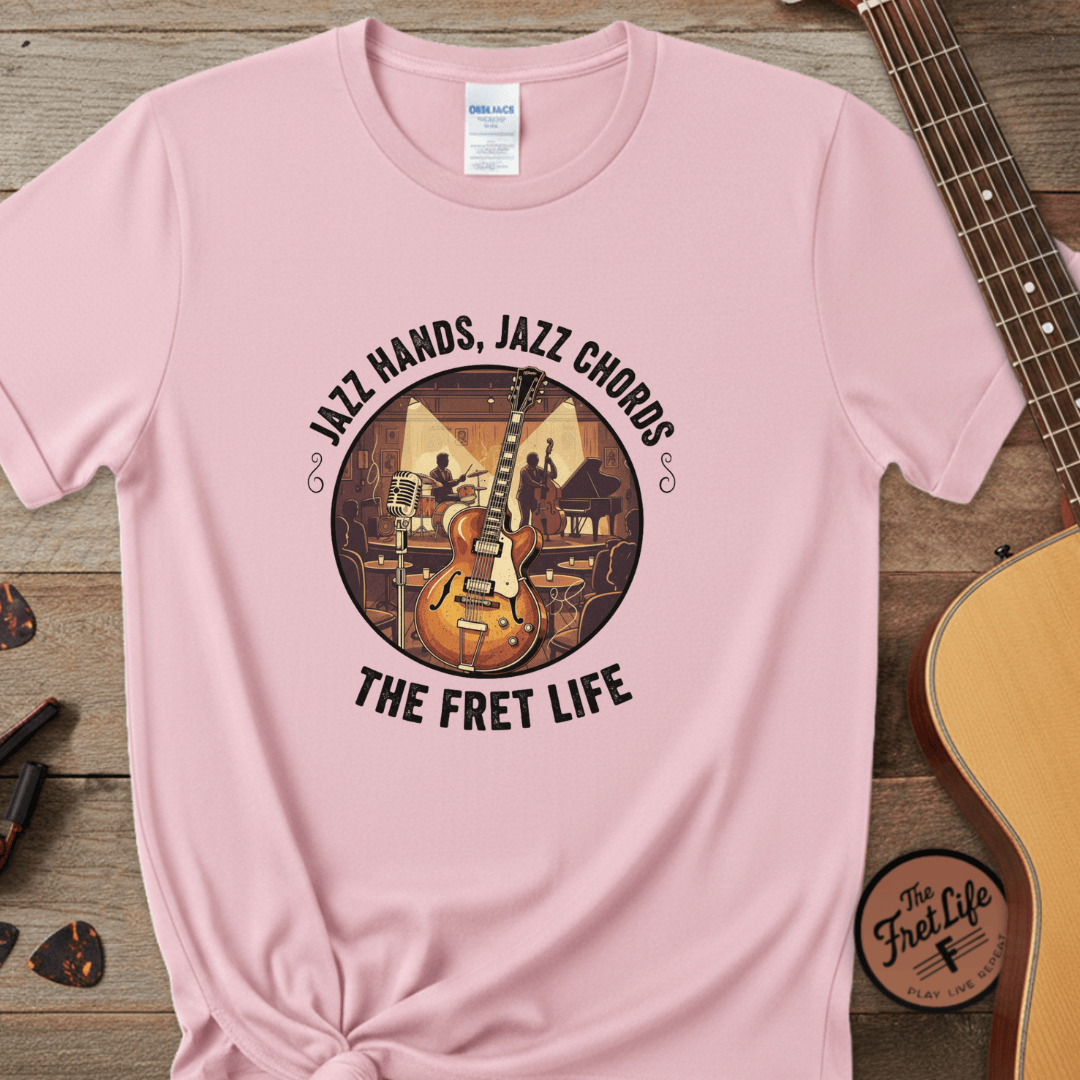 Printify T-Shirt Blossom / S Jazz Hands, Jazz Chords: The Fret Life Club Tee