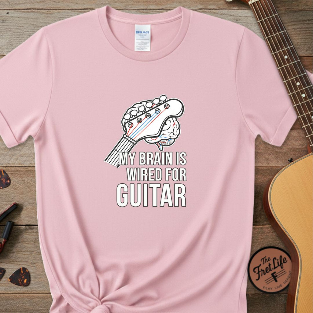 Printify T-Shirt Blossom / S My Brain Is Wired For Guitar | Premium T-Shirt