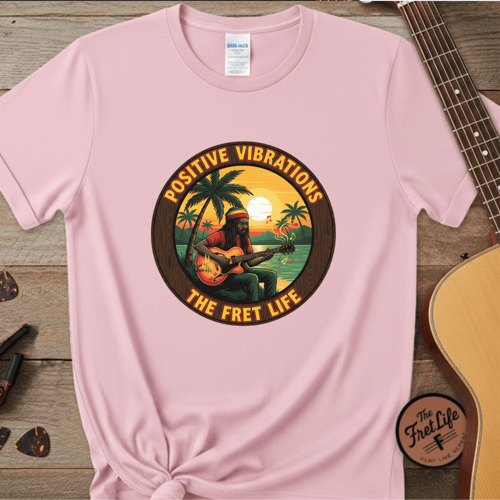 Printify T-Shirt Blossom / S Positive Vibrations - The Fret Life Reggae Tee
