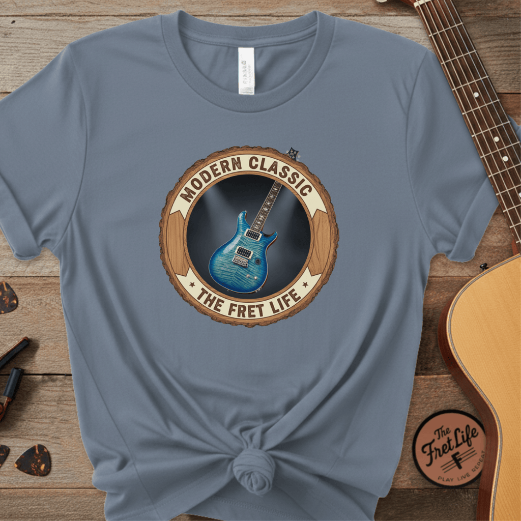 Printify T-Shirt Blue Jean / S Modern Classic Tee | PRS Custom 24 Electric Guitar Fan Shirt