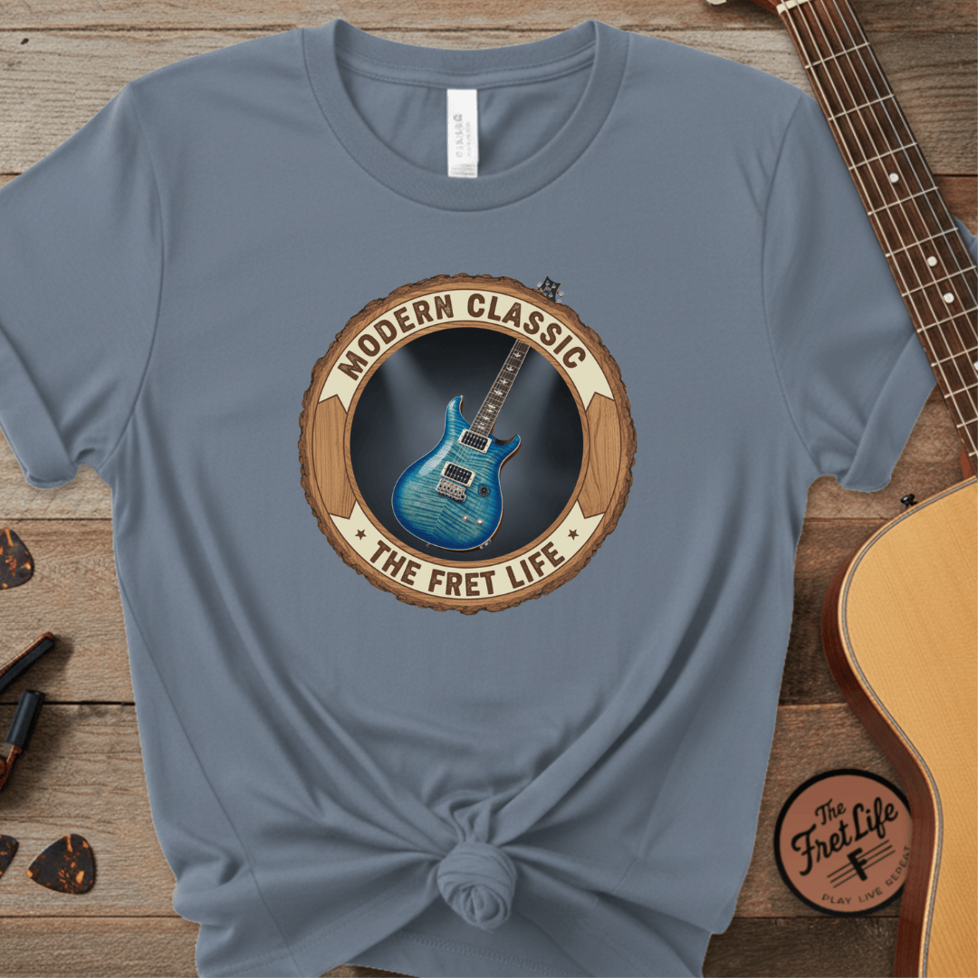 Printify T-Shirt Blue Jean / S Modern Classic Tee | PRS Custom 24 Electric Guitar Fan Shirt