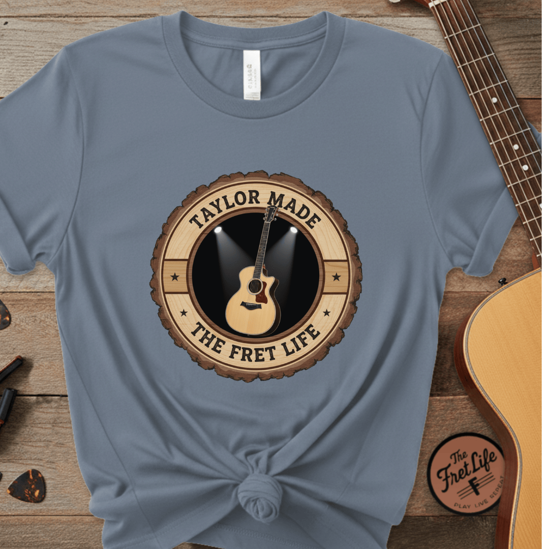 Printify T-Shirt Blue Jean / S Taylor Made Tee | Modern Acoustic Guitar Player Shirt