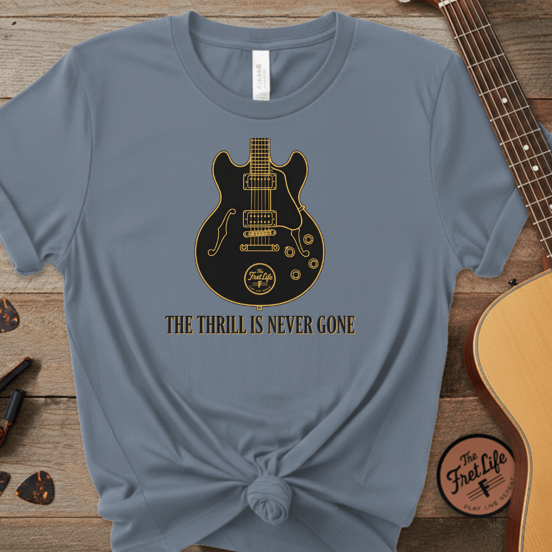 Printify T-Shirt Blue Jean / S The Thrill Is Never Gone – A Tribute to the King of the Blues Tee
