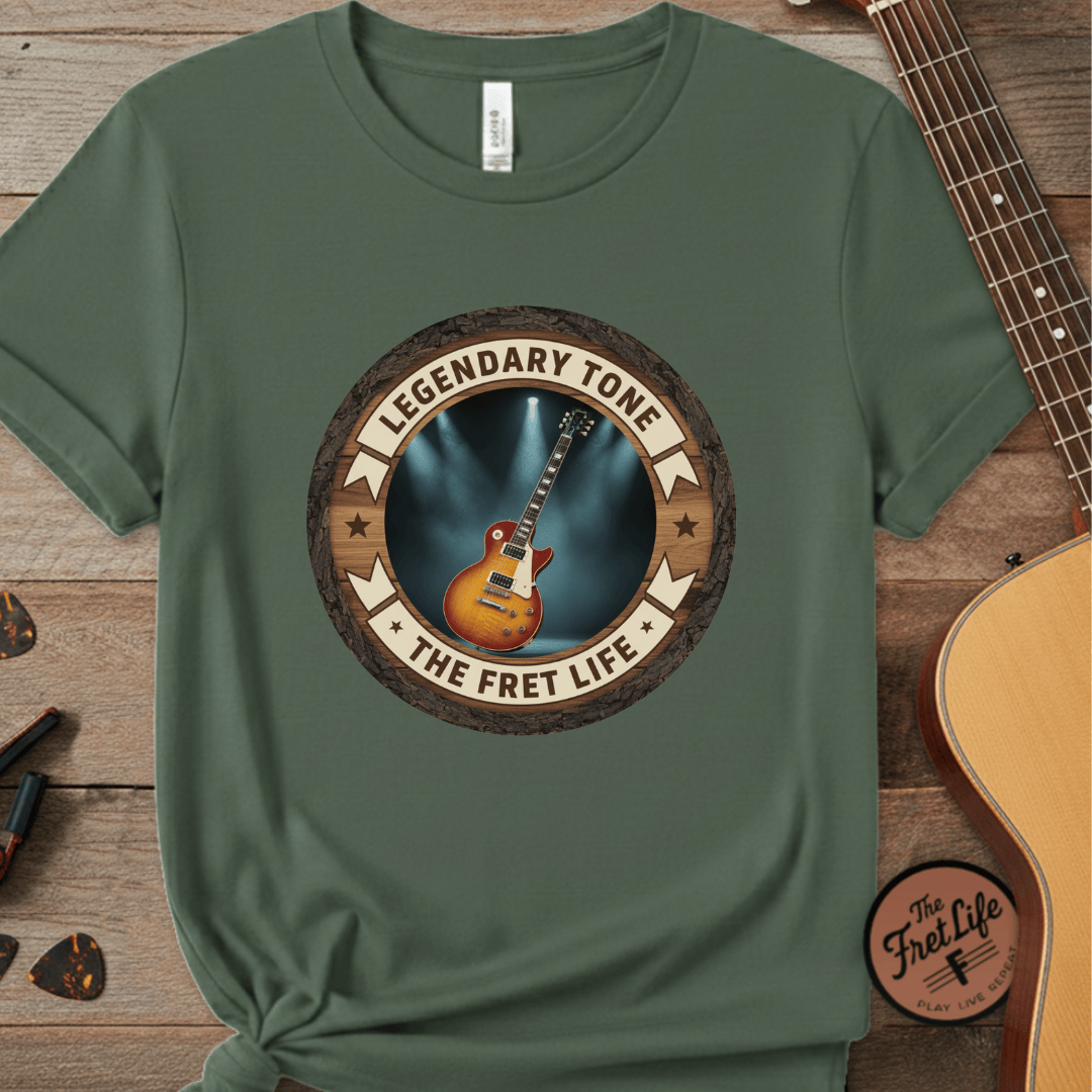 Printify T-Shirt Blue Spruce / S Legendary Tone Tee | Gibson Les Paul Electric Guitar Fan Shirt