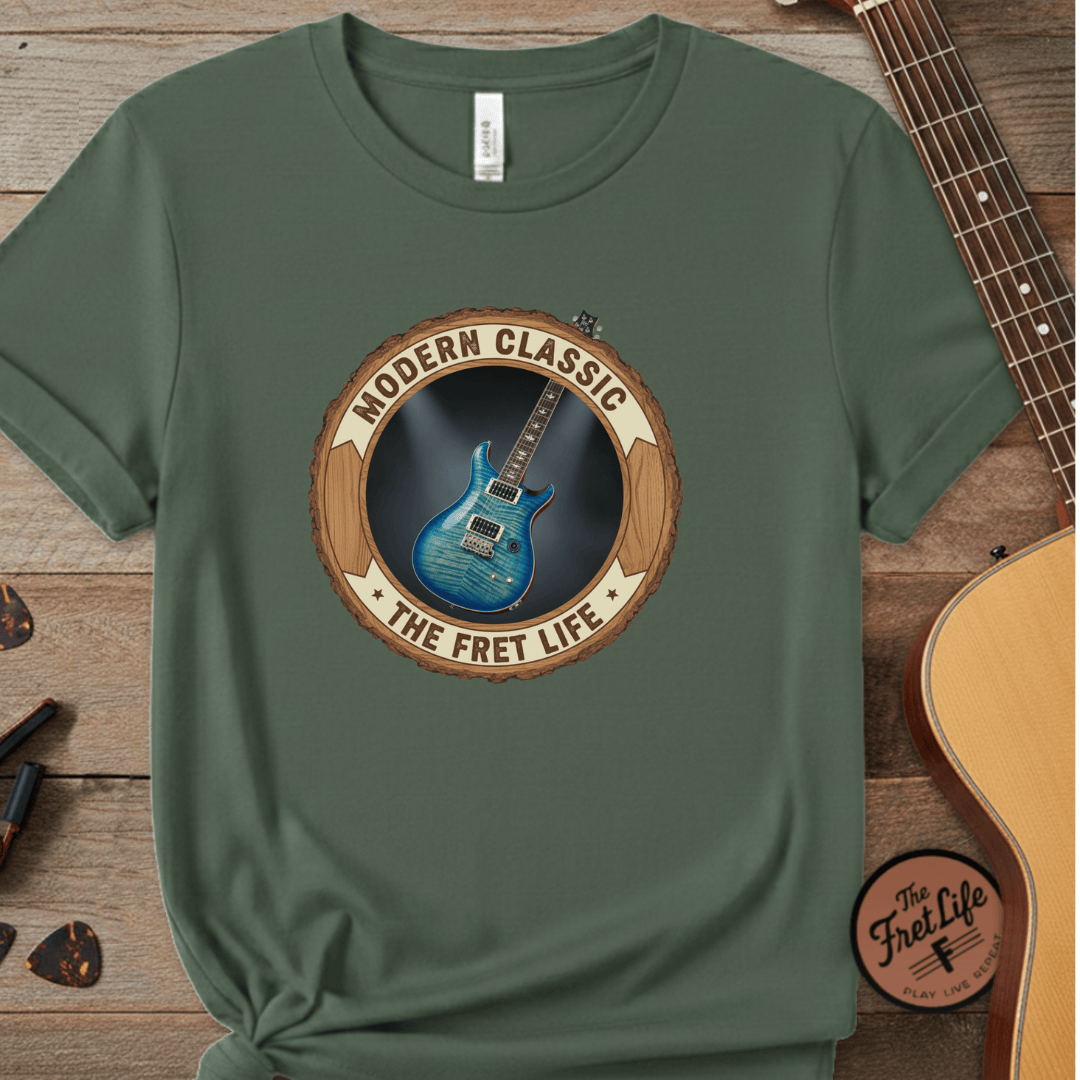 Printify T-Shirt Blue Spruce / S Modern Classic Tee | PRS Custom 24 Electric Guitar Fan Shirt