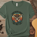 Printify T-Shirt Blue Spruce / S Southern Rock Skull: The Fret Life Outlaw Tee