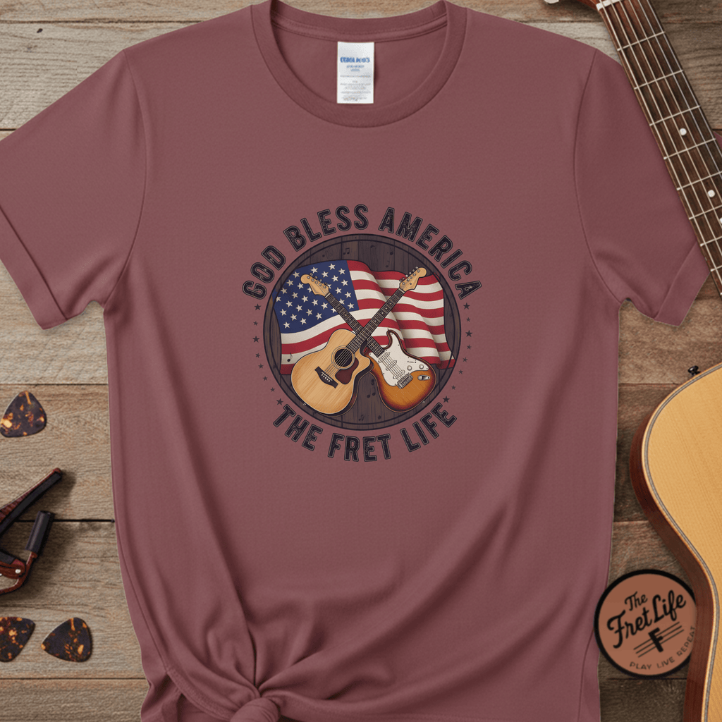 Printify T-Shirt Brick / S American Harmony - The Fret Life Edition Tee
