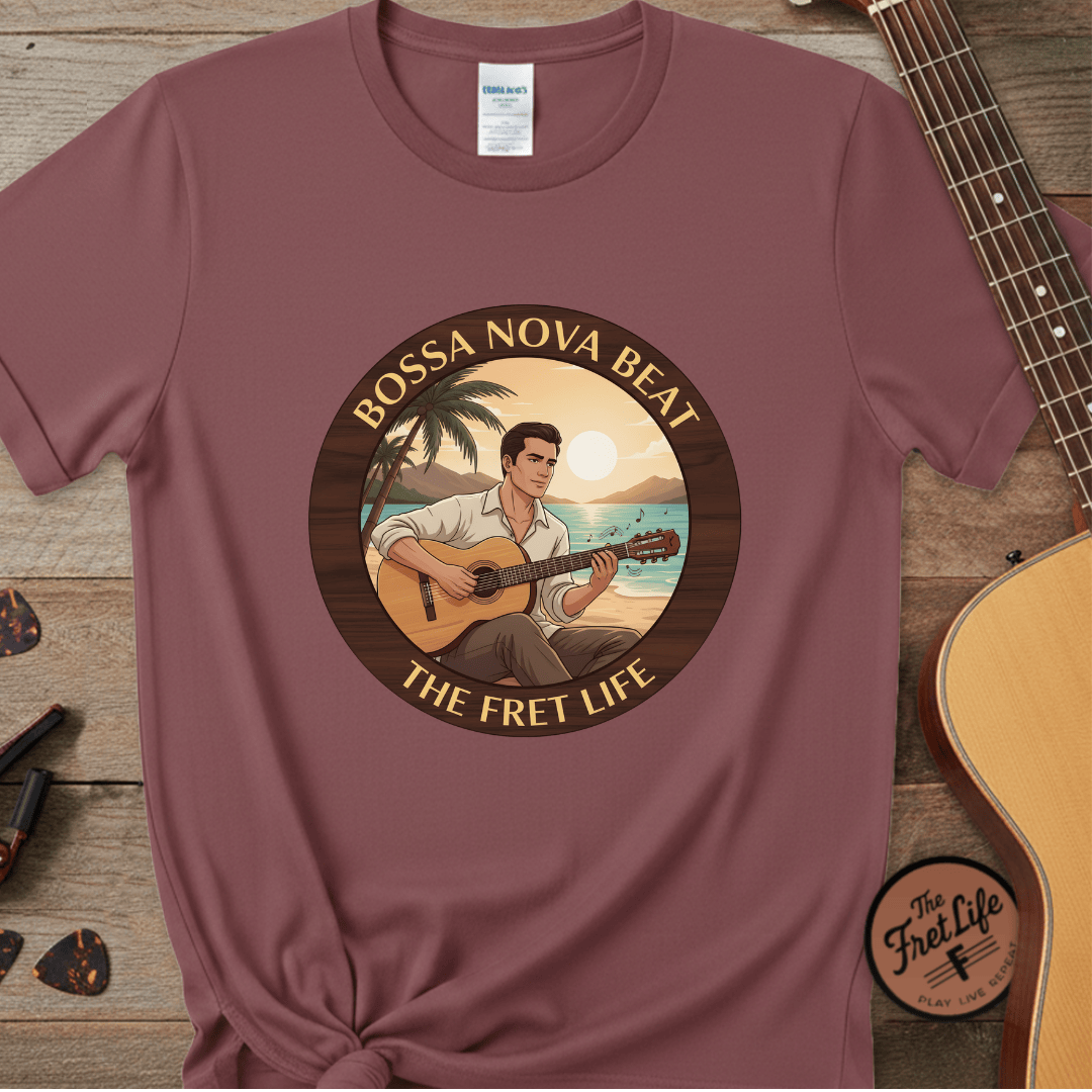 Printify T-Shirt Brick / S Bossa Nova Beat - Sunshine Fret Life Tee