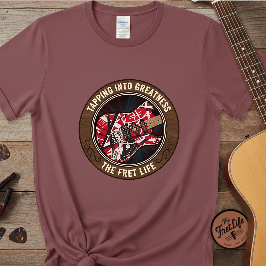 Printify T-Shirt Brick / S Franken-strat T-Shirt | EVH Legend Guitar Fan Tee