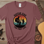Printify T-Shirt Brick / S Guitar Dad: The Fret Life Silhouetted Tee