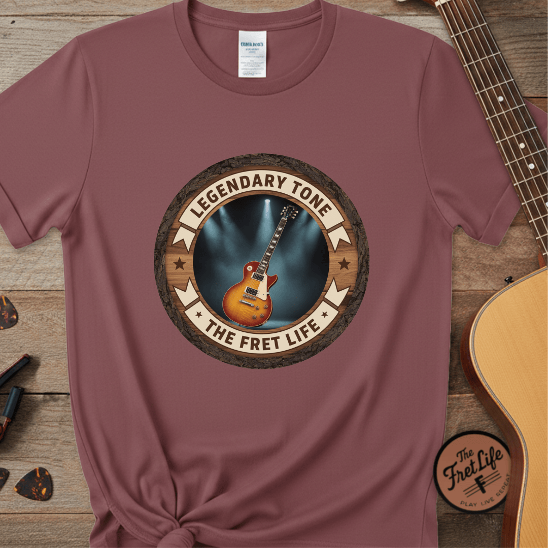 Printify T-Shirt Brick / S Legendary Tone Tee | Gibson Les Paul Electric Guitar Fan Shirt