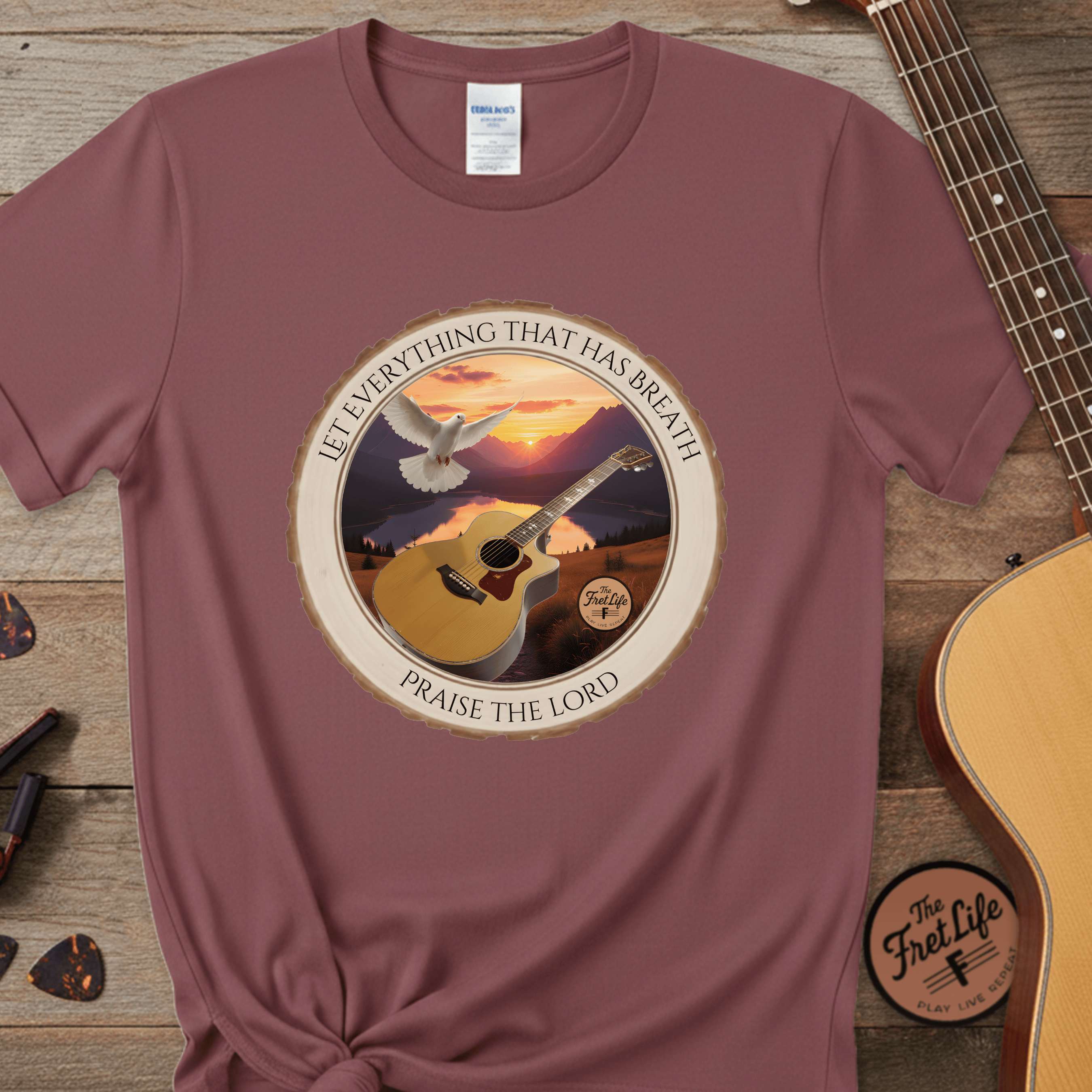 Printify T-Shirt Brick / S Let Everything that has Breath Praise the Lord Tee