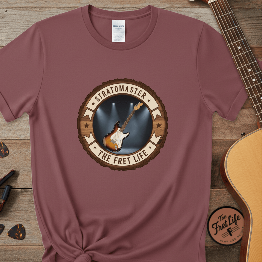 Printify T-Shirt Brick / S Stratomaster Tee | Fender Stratocaster Electric Guitar Fan Shirt