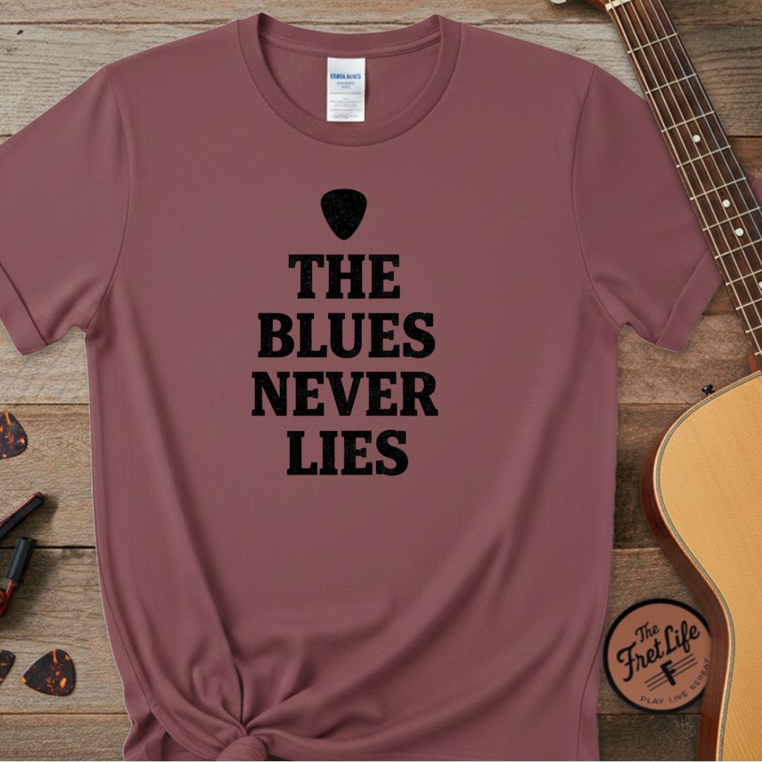 Printify T-Shirt Brick / S "The Blues Never Lies" Premium Tee