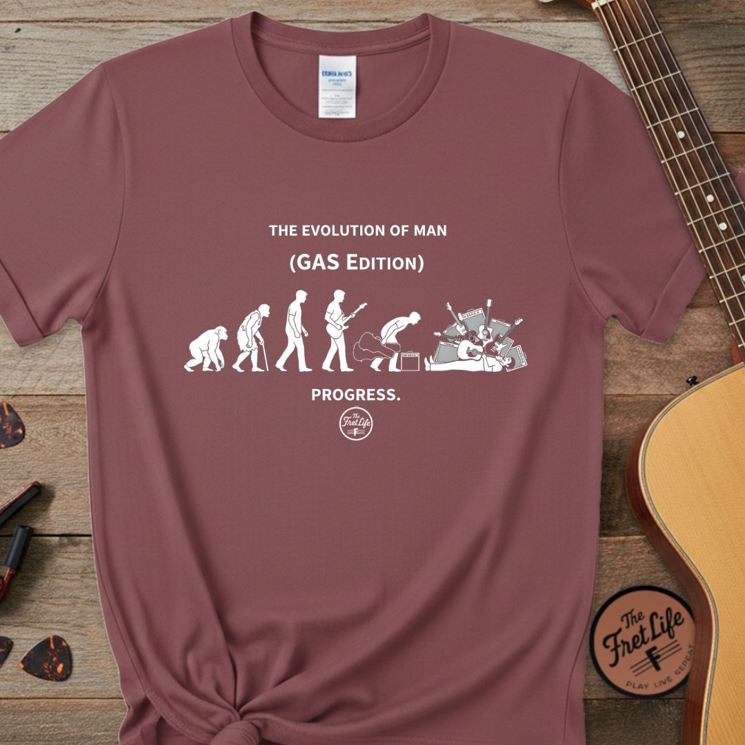Printify T-Shirt Brick / S The Evolution of Man: GAS Edition T-Shirt