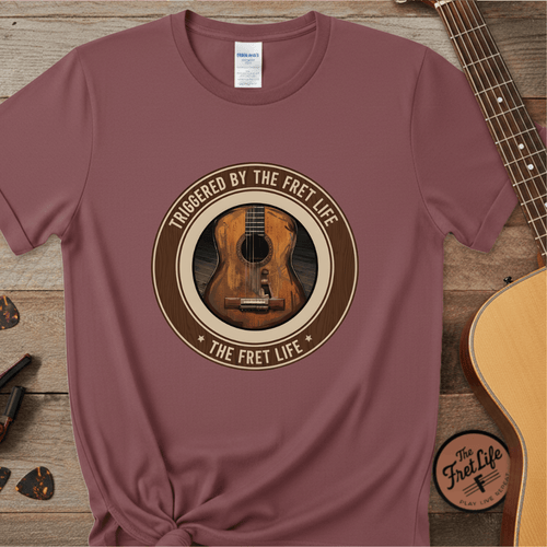 Printify T-Shirt Brick / S Triggered By The Fret Life T-Shirt | Willie Apparel