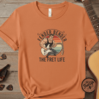 Printify T-Shirt Burnt Orange / S Fender Bender: The Fret Life T-Shirt (Vintage Rocker Edition)